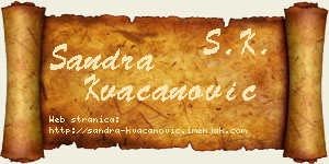 Sandra Kvačanović vizit kartica